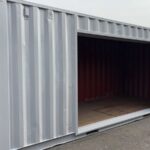 3m幅シャッター付き中古20フィートコンテナ