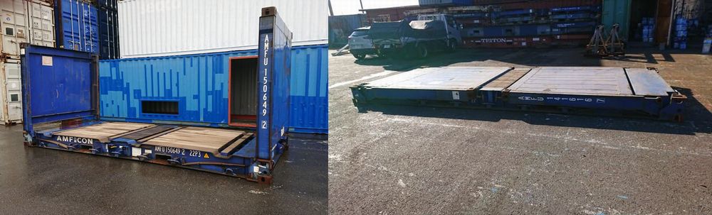 中古フラットラックコンテナ　中古フラットラックコンテナ20ft販売